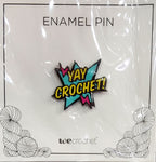 Enamel Pin - YAY! Crochet