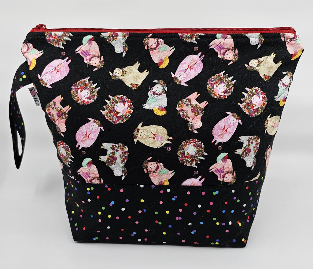 Knitting Sheep - Project Bag - Medium - CHAOS Fiber Co