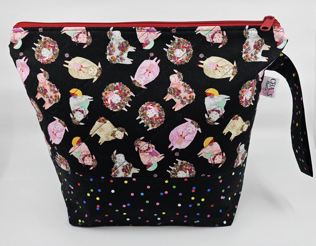 Knitting Sheep - Project Bag - Medium - CHAOS Fiber Co