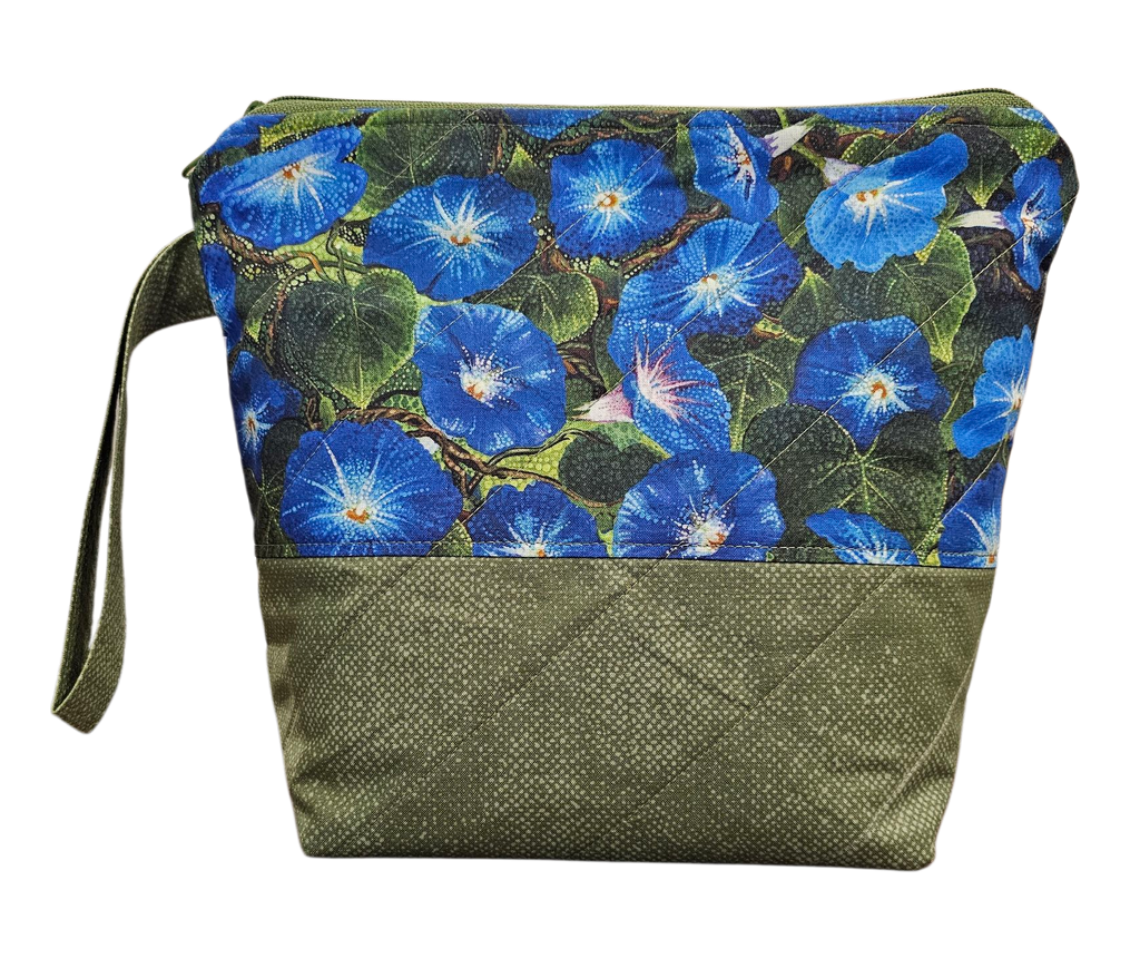 Morning Glory - Green - Project Bag - Small