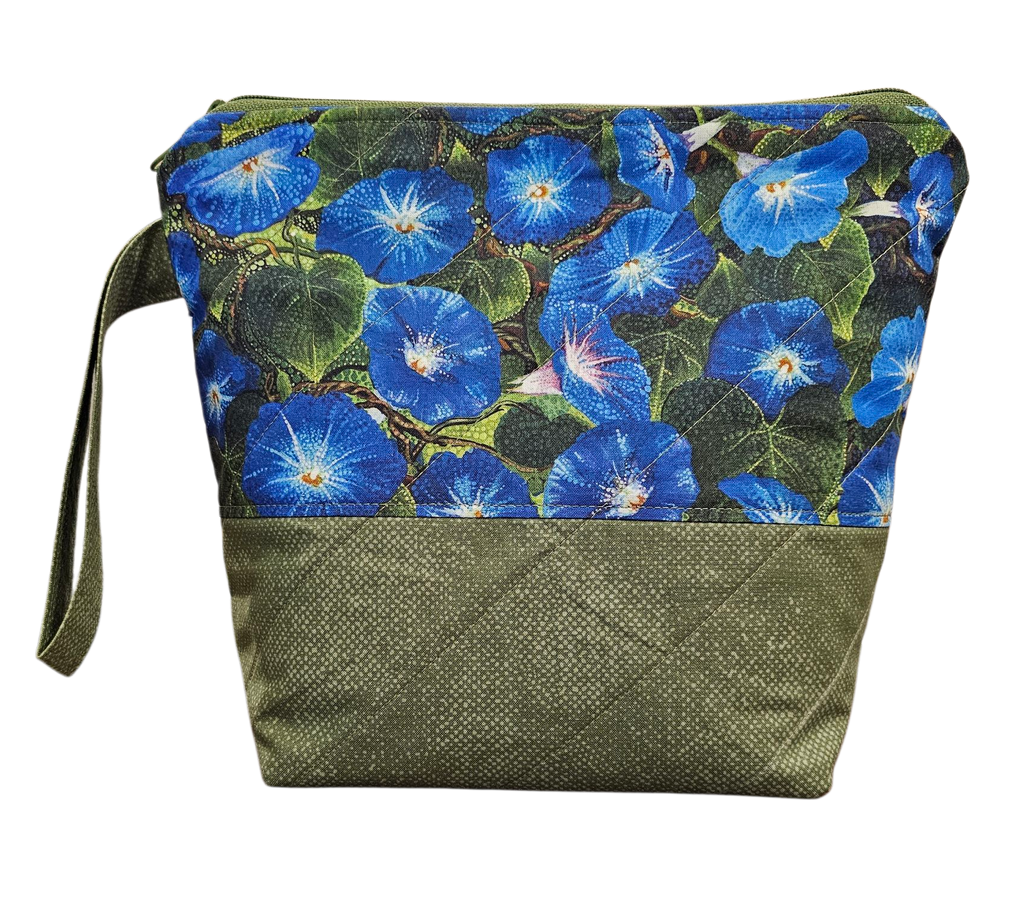 Morning Glory - Green - Project Bag - Small