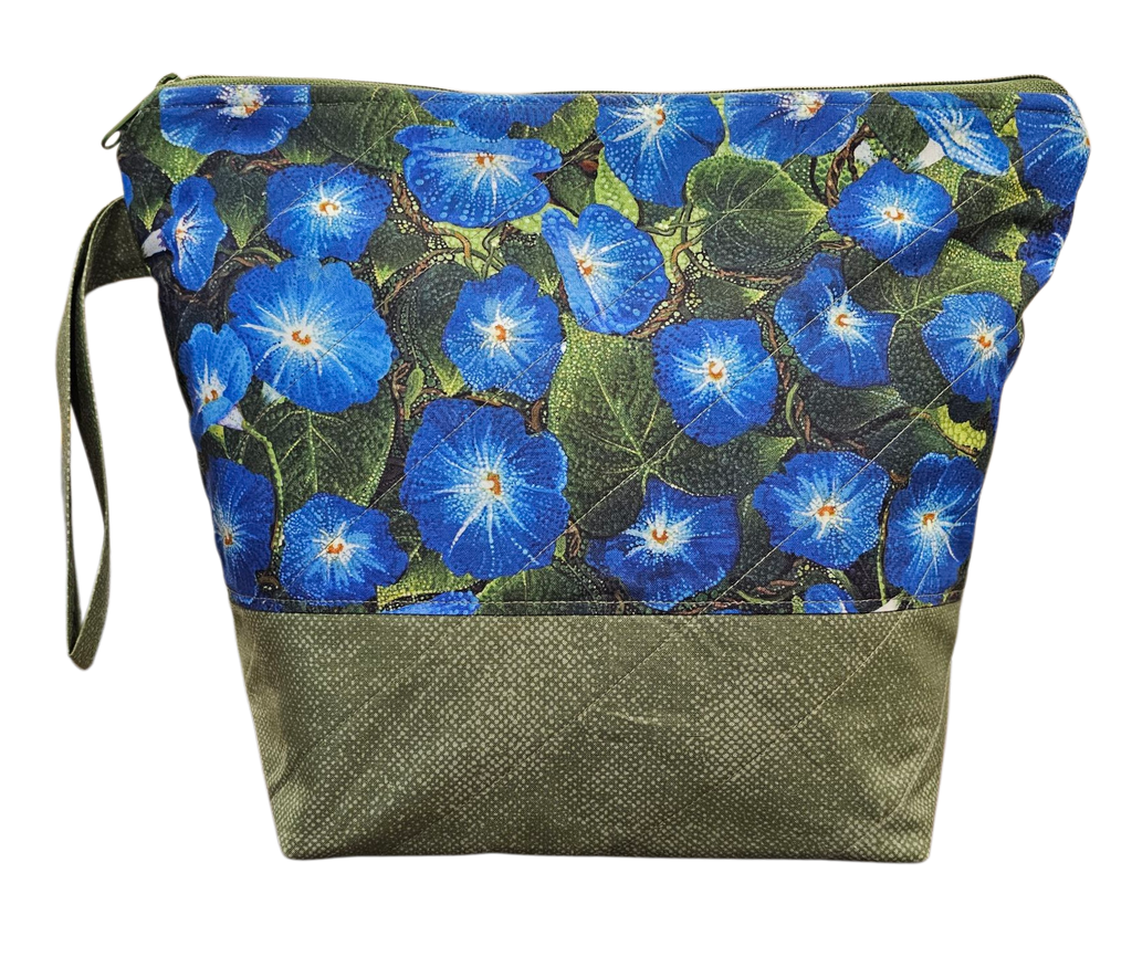 Morning Glory - Green - Project Bag - Medium