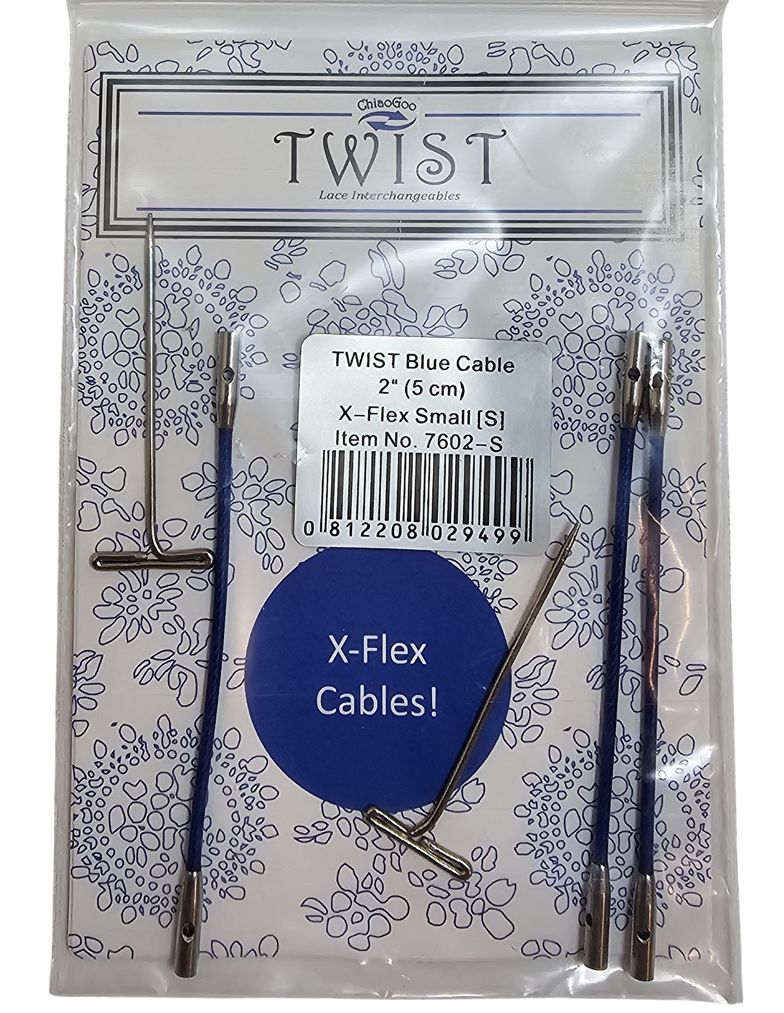 ChiaoGoo TWIST Blue X-Flex Cables - 2 Inch