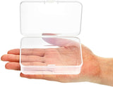 Small Clear Plastic Storage Containers Box with Hinged Lid
