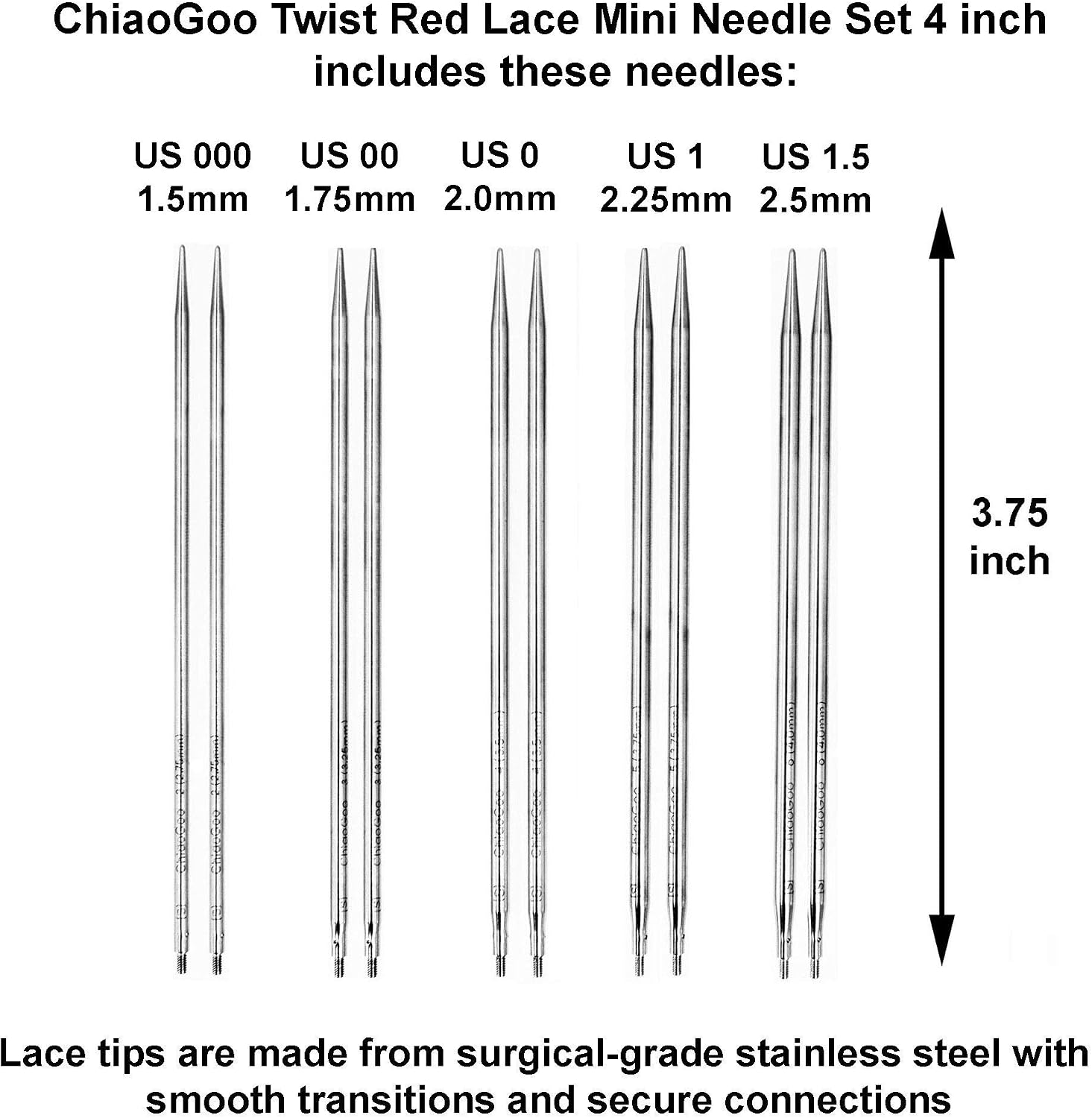 ChiaoGoo TWIST Minis 4″ (10cm) Set - CHAOS Fiber Co