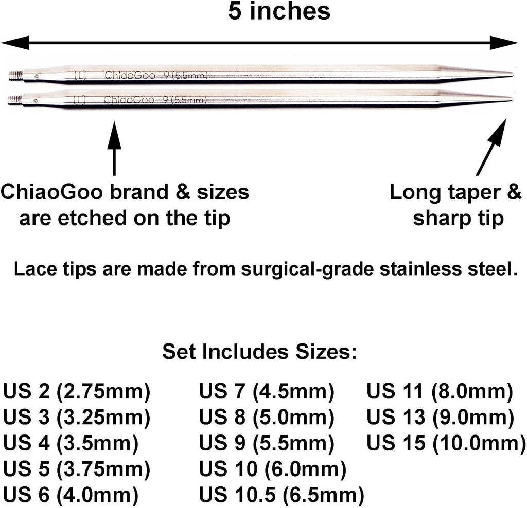 ChiaoGoo TWIST 5″ (13cm) Complete Set - CHAOS Fiber Co