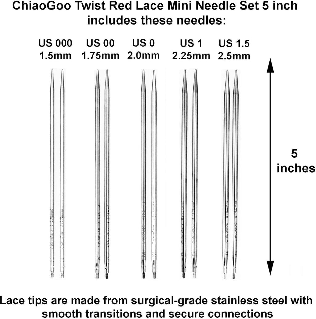 ChiaoGoo TWIST Minis 5″ (13cm) Set - CHAOS Fiber Co