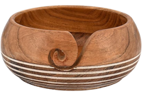 Yarn Bowl - EDHAS Acacia Wooden (6" x 6" x 3")