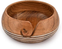 Yarn Bowl - EDHAS Acacia Wooden (6" x 6" x 3")