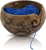 Yarn Bowl - Handcrafted Wooden (6" x 6" x 3")