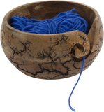 Yarn Bowl - Handcrafted Wooden (6" x 6" x 3")