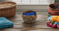 Yarn Bowl - Handcrafted Wooden (6" x 6" x 3")