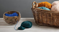 Yarn Bowl - Handcrafted Wooden (6" x 6" x 3")