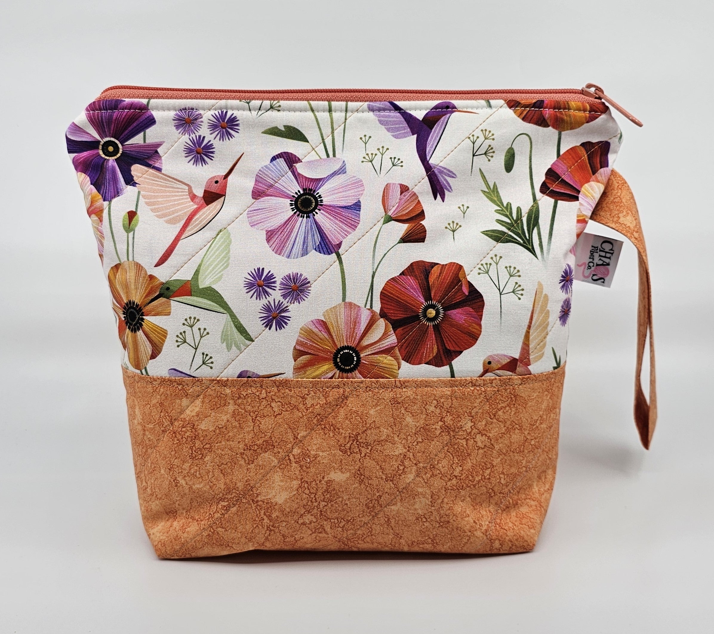 Hummingbirds & Poppies - Project Bag - Small