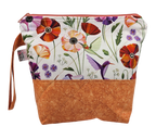 Hummingbirds & Poppies - Project Bag - Small - CHAOS Fiber Co