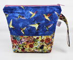 Hummingbirds on Blue - Project Bag - Small - CHAOS Fiber Co