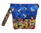 Hummingbirds on Blue - Project Bag - Small - CHAOS Fiber Co