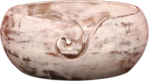 Yarn Bowl - IK Mango Wooden (7" x 7" x 3'')
