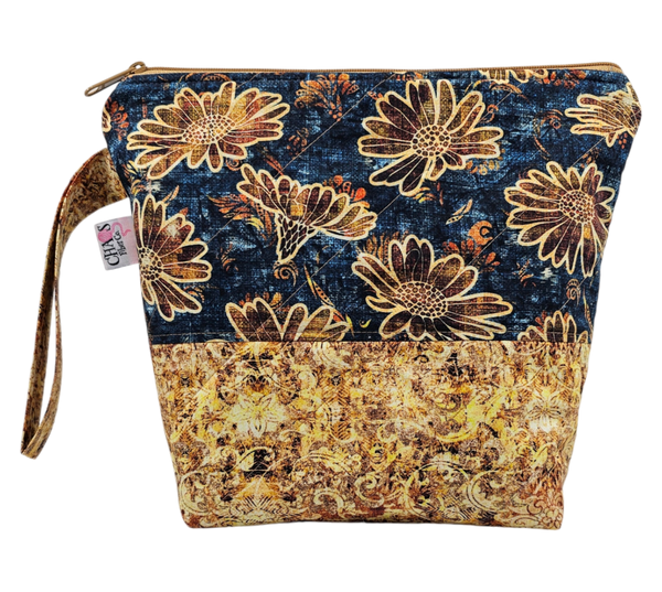 Sunflowers and Denim - Project Bag - Small