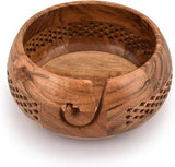 Yarn Bowl - Kimona Acacia Wood (7" x 7" x 4'')
