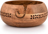 Yarn Bowl - Kimona Acacia Wood (6" x 6" x 3'')