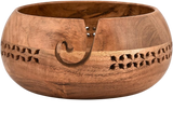 Yarn Bowl - Kimona Acacia Wood (6" x 6" x 3'')
