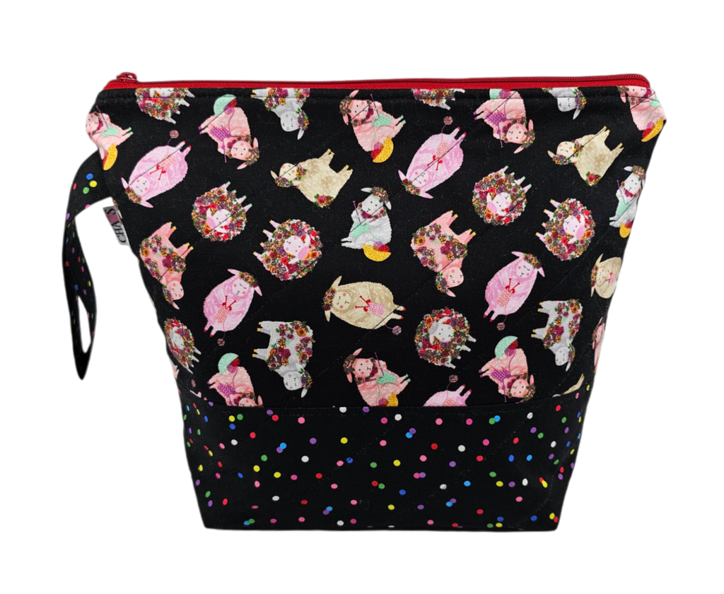 Knitting Sheep - Project Bag - Medium - CHAOS Fiber Co