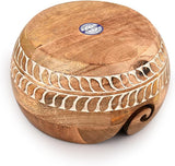 Yarn Bowl - Mahasu Mango Wood (7" x 7" x 4'')