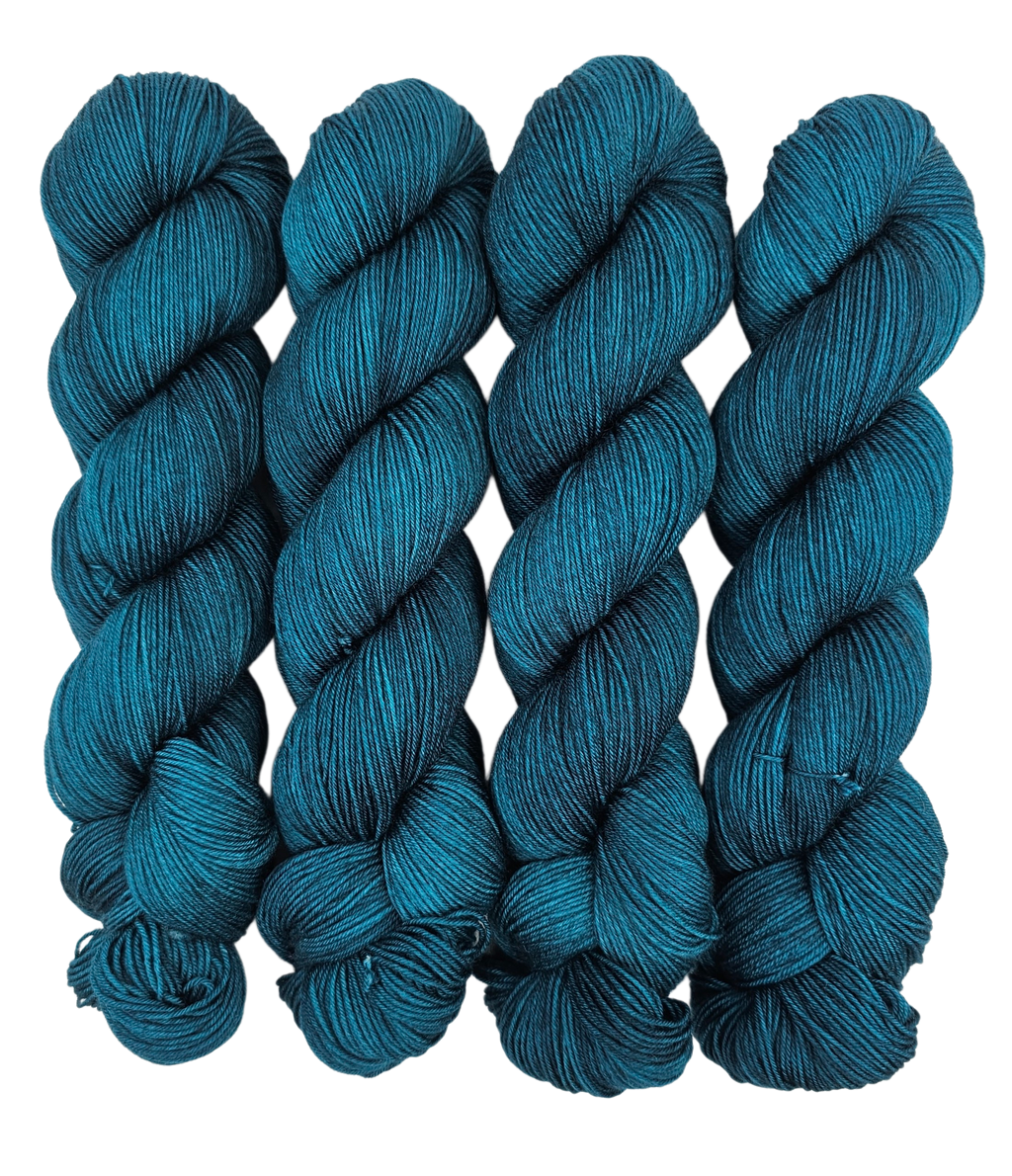 Midnight Green - Tonal Deluxe Sock 100 - CHAOS Fiber Co
