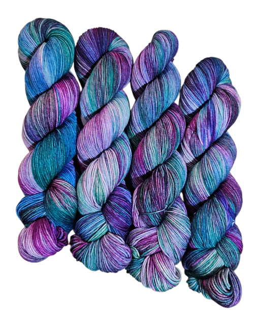 Mystic Galaxy - Variegated Merlin 100 - CHAOS Fiber Co