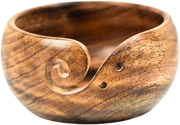 Yarn Bowl - Naaz Wood Arts (6" x 6" x 3")
