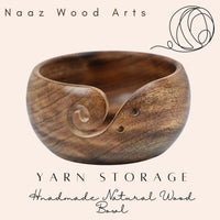Yarn Bowl - Naaz Wood Arts (6" x 6" x 3")
