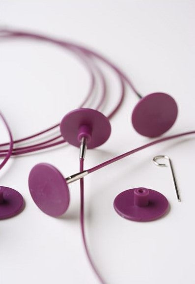 Nickel Options Interchangeable Circular Set - Purple Cables