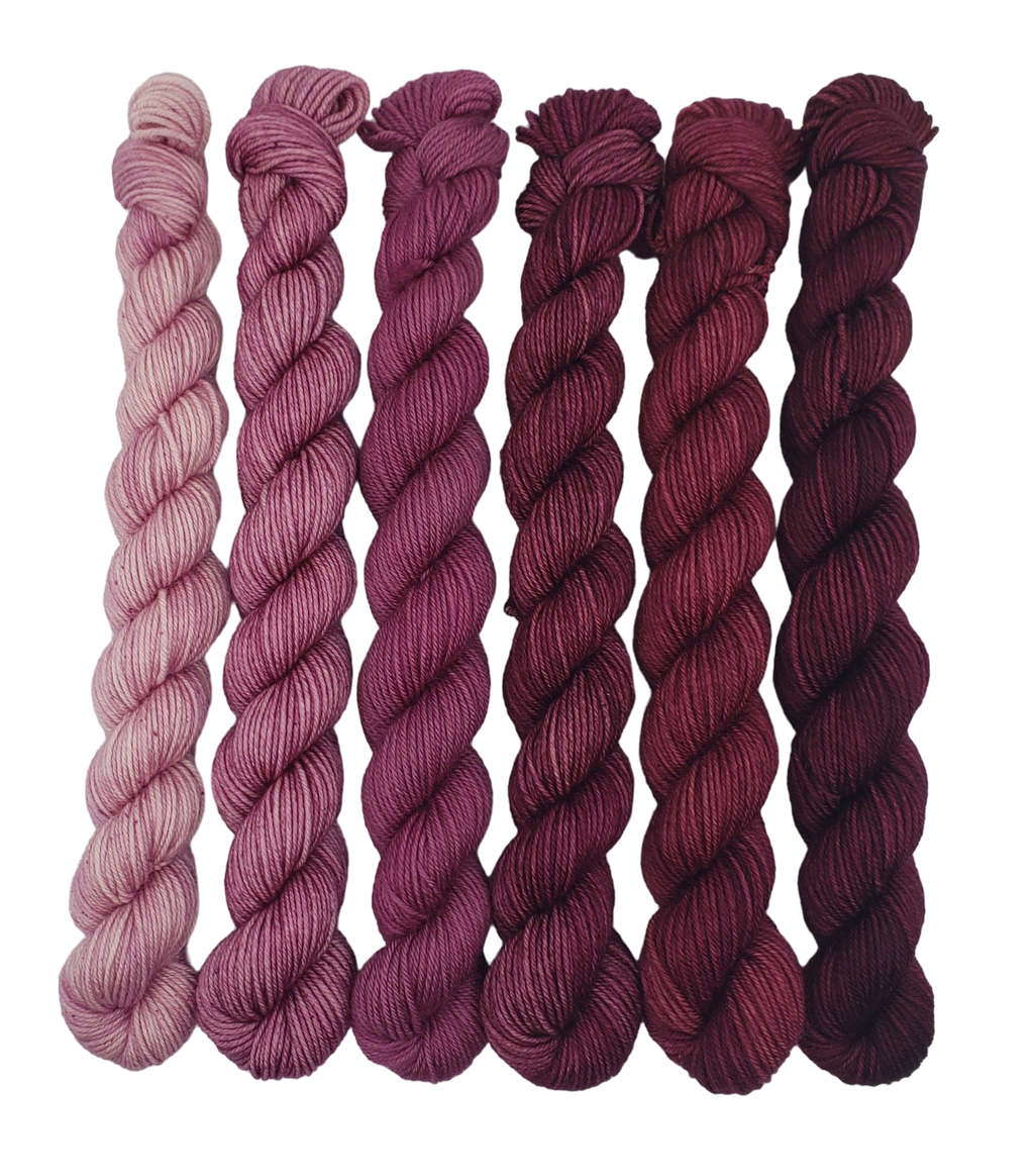 Oh My Mauve - Minis Gradient Set - CHAOS Fiber Co