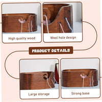 Yarn Bowl - Oval Large Capacity Wooden (11.22"x6.10"x4.72")