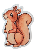 Squirrel Baby - Chaos Sticker - CHAOS Fiber Co