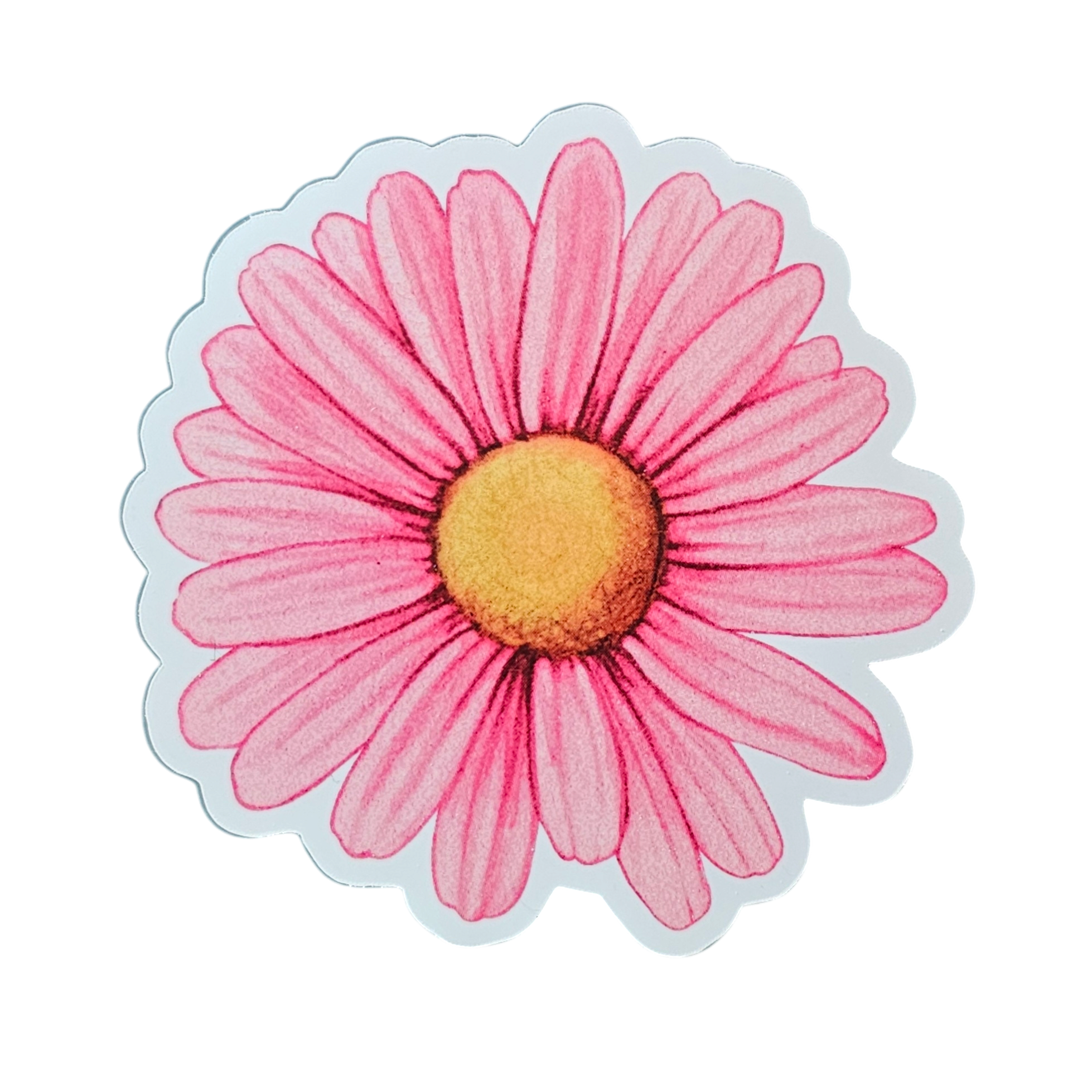 Pink Gerber Daisy - Chaos Sticker - CHAOS Fiber Co
