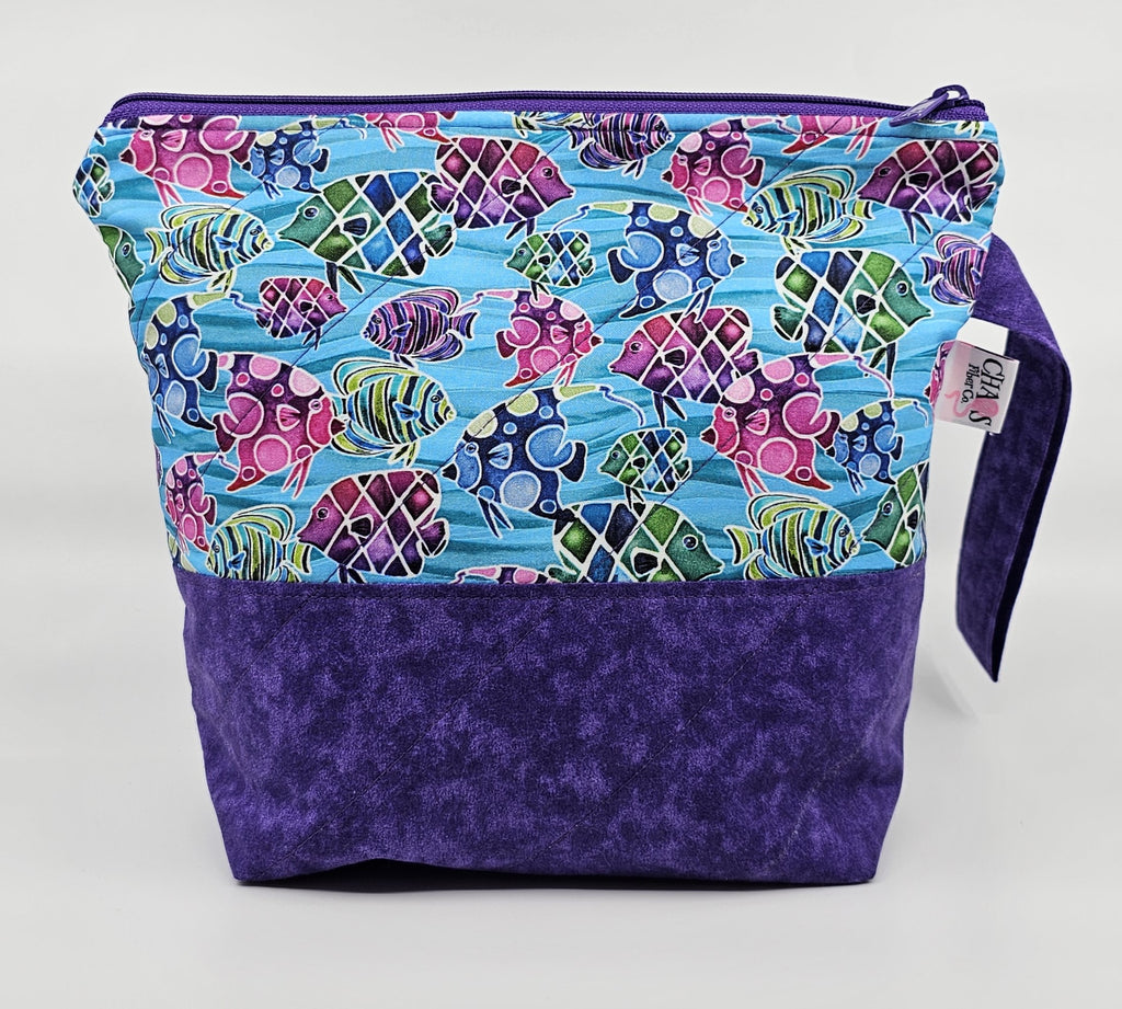 Rainbow Fish - Project Bag - Small - CHAOS Fiber Co