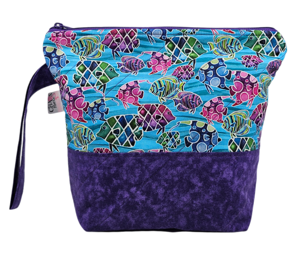 Rainbow Fish - Project Bag - Small - CHAOS Fiber Co