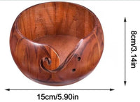 Yarn Bowl - Wooden Handmade Yarn Bowl (natural)