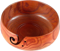 Yarn Bowl - Tchrules Wooden (6.3" x 6.3" x 3")