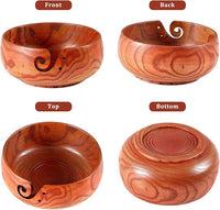 Yarn Bowl - Tchrules Wooden (6.3" x 6.3" x 3")