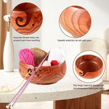 Yarn Bowl - Tchrules Wooden (6.3" x 6.3" x 3")