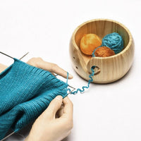 Yarn Bowl - Natural Wood (5.9x5.9x3)
