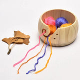 Yarn Bowl - Natural Wood (5.9x5.9x3)