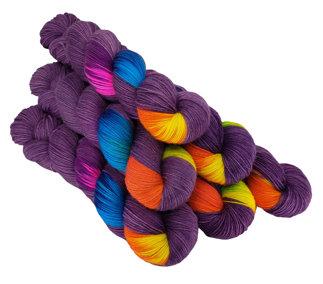Purple Party - MS Sock 100 - CHAOS Fiber Co