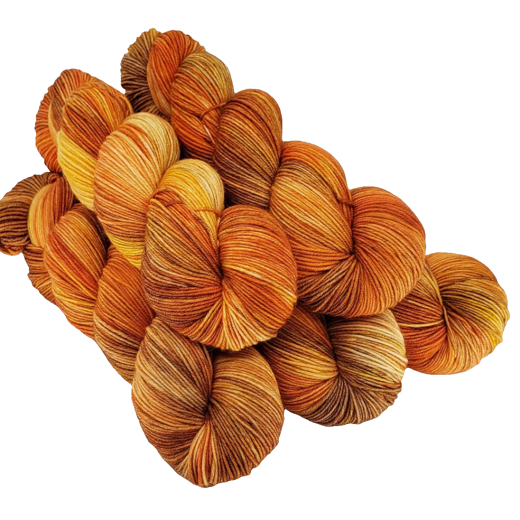Pumpkin Spice - Variegated Merlin 100 - CHAOS Fiber Co