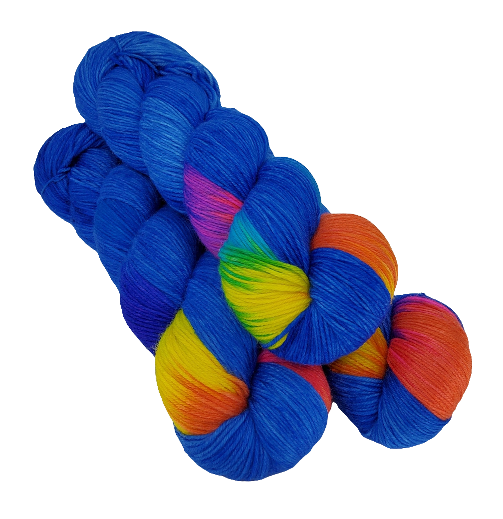 Sapphire Party - MS Sock 100 - CHAOS Fiber Co