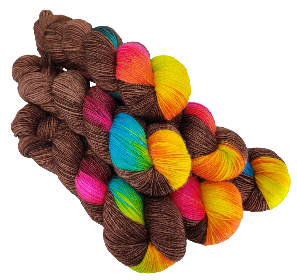 Chocolate Party - MS Sock 100 - CHAOS Fiber Co