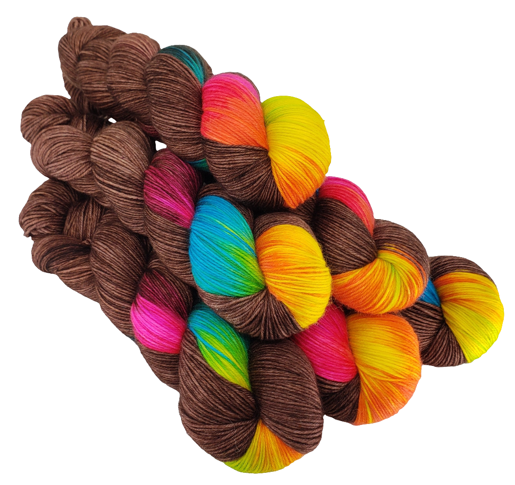 Chocolate Party - MS Sock 100 - CHAOS Fiber Co